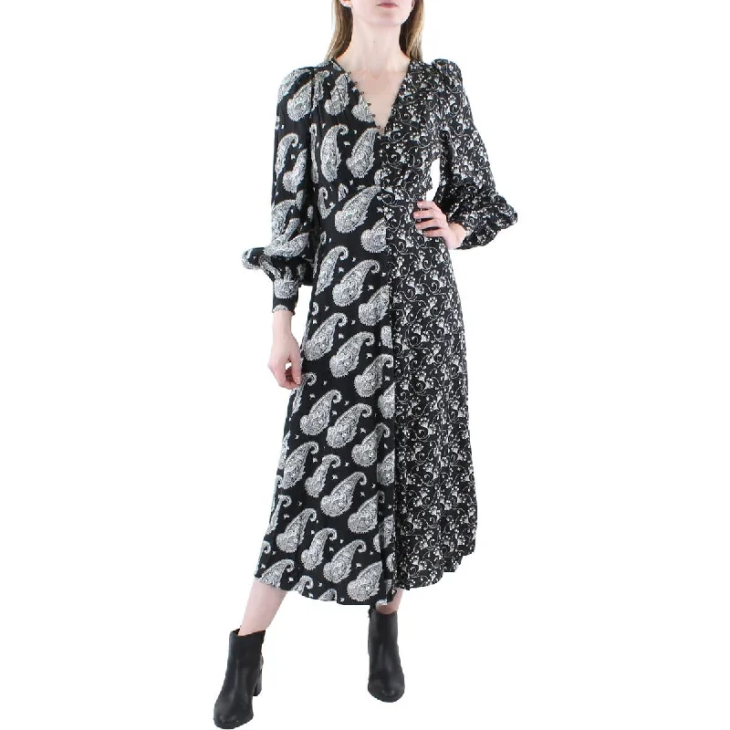 Soft Textures Ted Baker Womens Woven Paisley Midi Dress