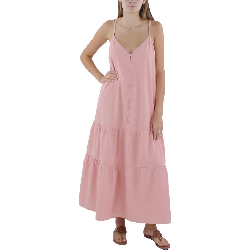 Chic Relaxation Ted Baker Womens Tiered Lined Midi Dress