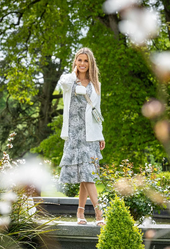 Comfort Fit Palms Print Dress