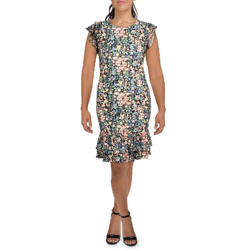 Stylish Jackets Tommy Hilfiger Womens Plus Floral Knee Midi Dress
