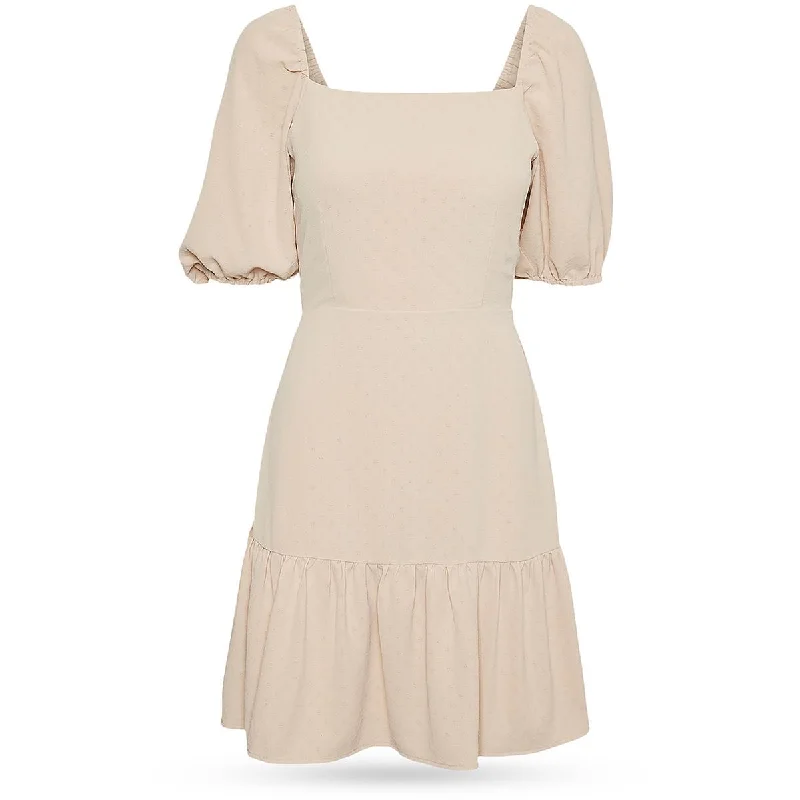 Cozy Look Vero Moda Womens Square Neck Knee Length Midi Dress