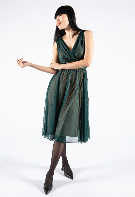 Smart Comfort Waisted Mesh Dress