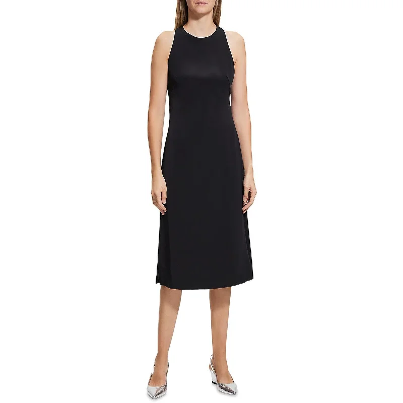 Simple Elegance Theory Womens Crossback Short Midi Dress
