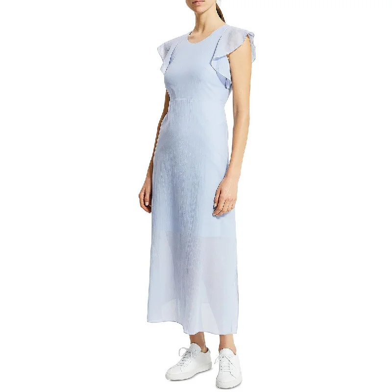 Warm Comfort Theory Womens Cotton Calf Midi Dress