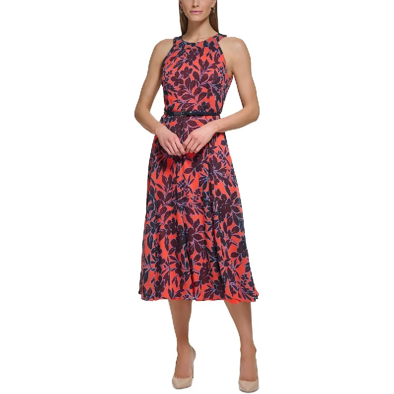 Versatile Comfort Tommy Hilfiger Womens Chiffon Floral Midi Dress