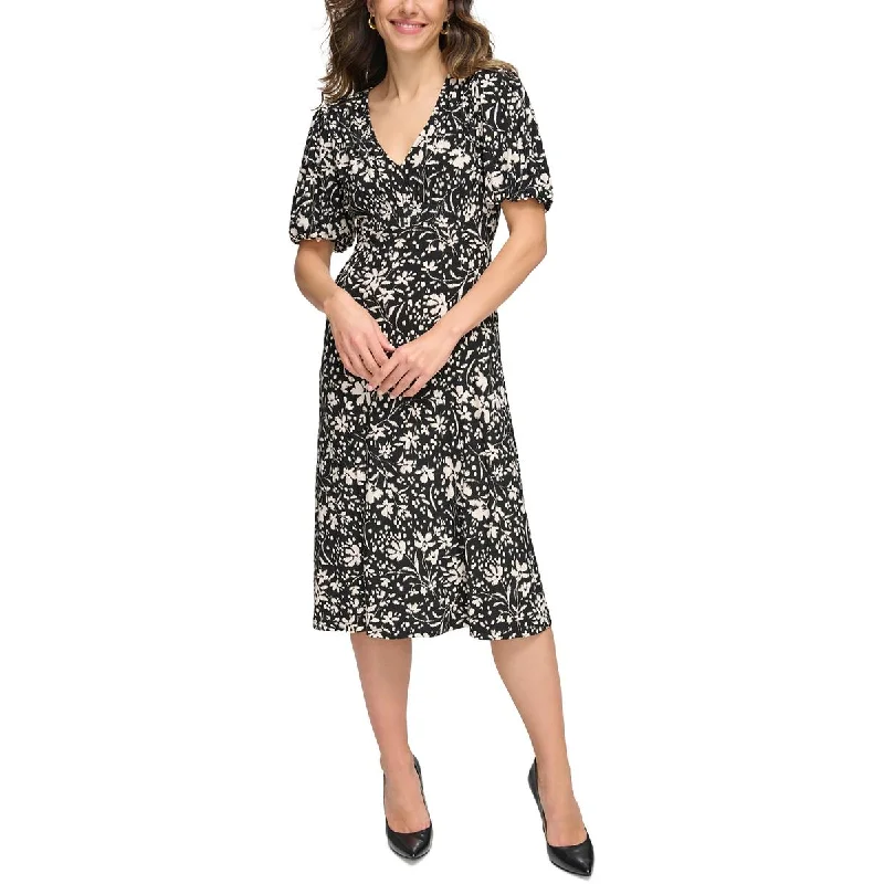 Timeless Style Tommy Hilfiger Womens Printed Jersey Midi Dress