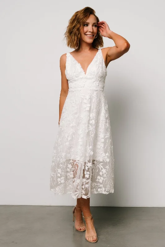 Lounge Chic Larissa Midi Dress | Off White