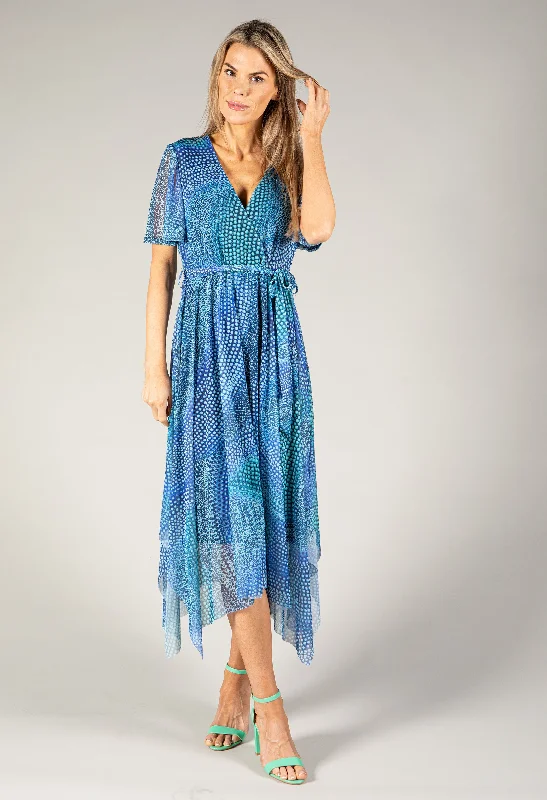 All-Day Comfort Snake Print Faux Wrap Dress