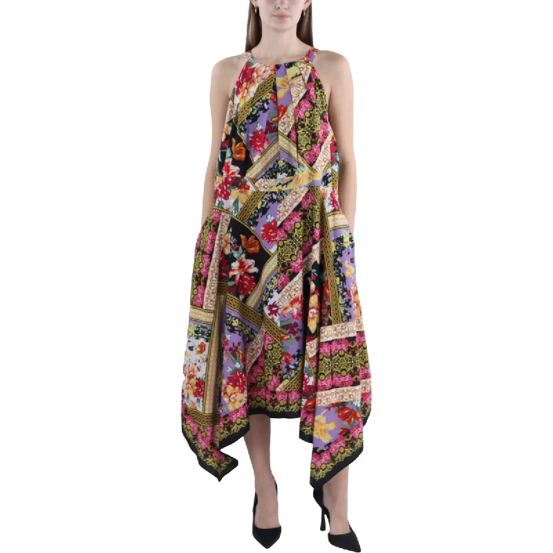 Cozy Outfit Vince Camuto Womens Plus Handkerchief Hem Sleeveless Midi Dress