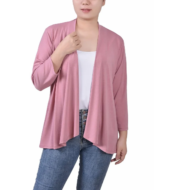 Trendy Dresses NY Collection Womens Open Front Solid Cardigan Sweater