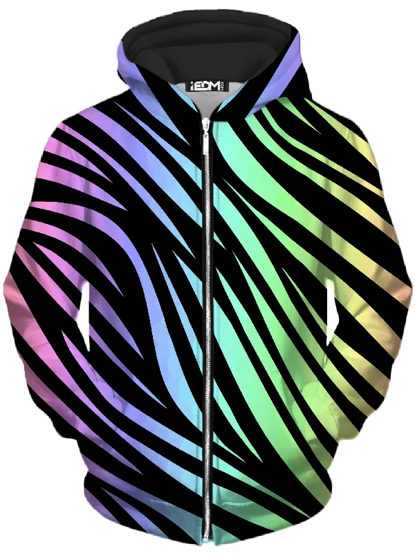 Basic Comfort Jungle Rainbow Unisex Zip-Up Hoodie