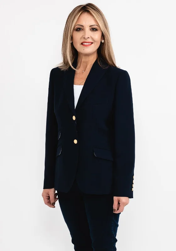 Relaxed Fashion Bariloche Uruguay Blazer Jacket, Navy
