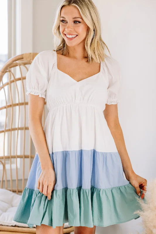 Smart Casuals A Moment Of Happiness Sky Blue Babydoll Dress