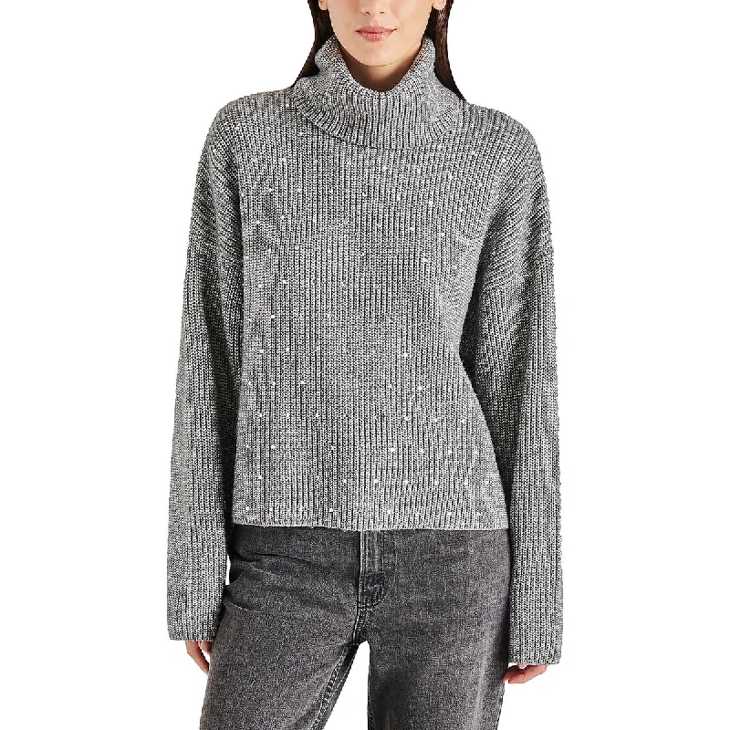 Relaxed Dresses Steve Madden Womens Astro Heathered Long Sleeve Turtleneck Sweater