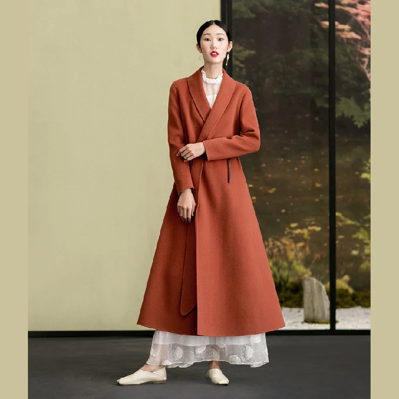 Trendy Comfort New long sleeve woolen outwear plus size Coats  coat