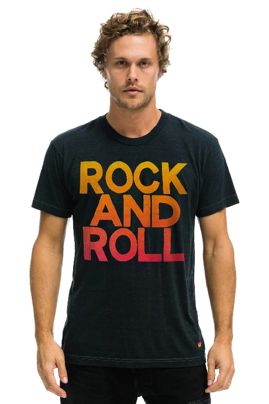 Basic Comfort ROCK & ROLL FADE TEE - CHARCOAL
