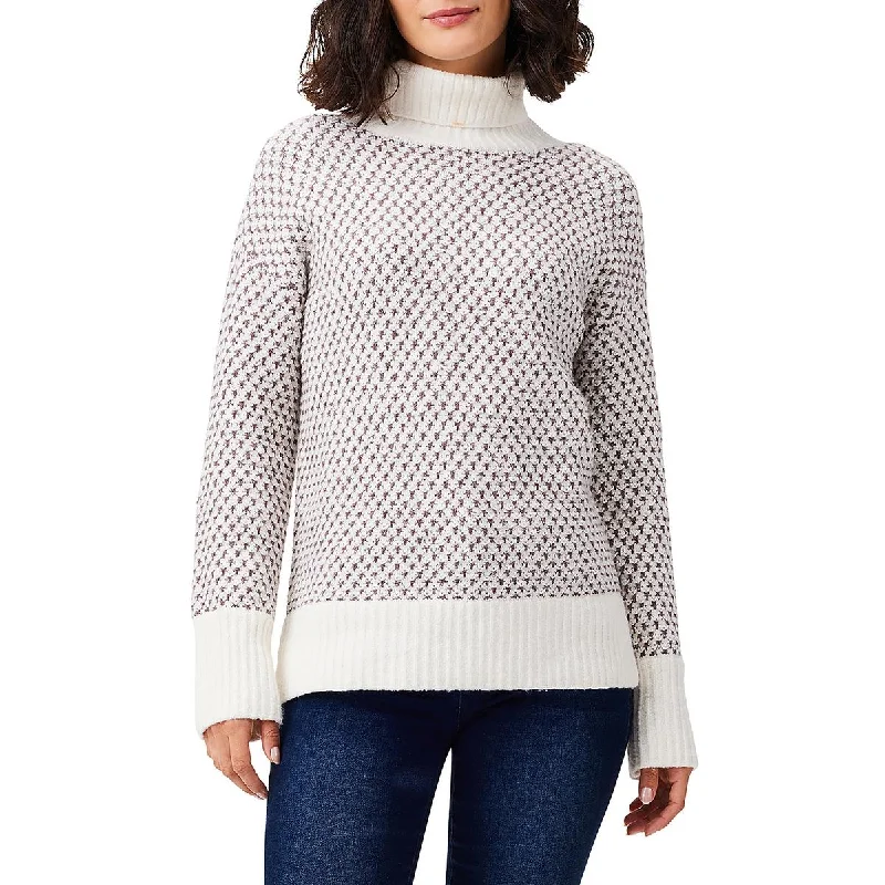 Cozy Pants Nic + Zoe Womens Ribbed Cozy Mock Turtleneck Sweater