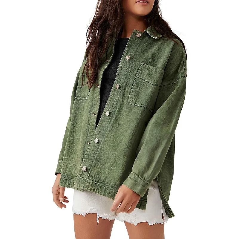 Relaxed Tops We The Free Womens Cotton Oversized Shirt Jacket