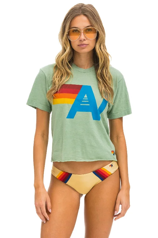 Summer Comfort LOGO BOYFRIEND TEE - SAGE