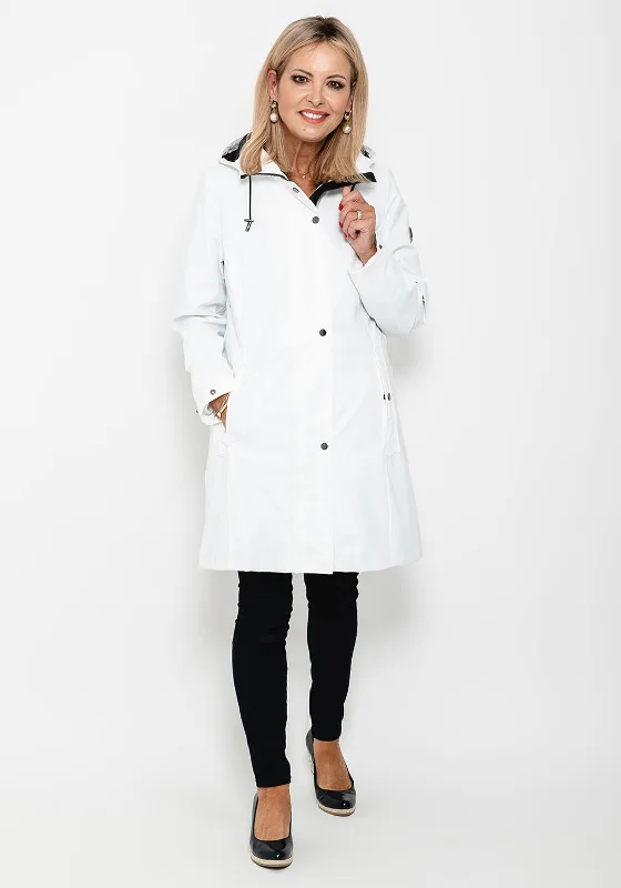 Trendy Looks Frandsen Soft Shell Long Raincoat, White