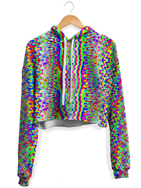 Trendy Casuals Psy Trip Fleece Crop Hoodie