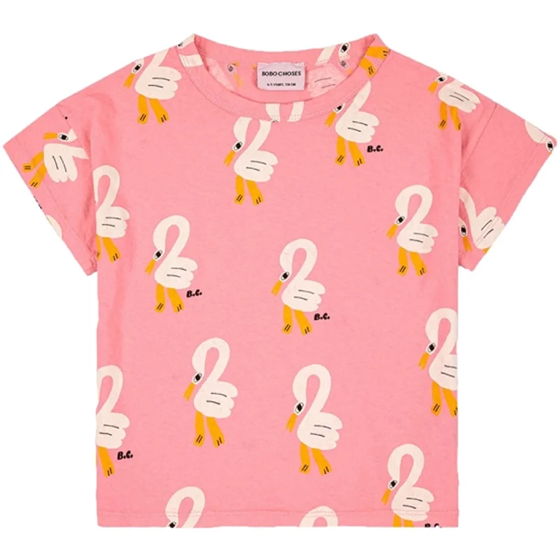 Minimal Comfort Bobo Choses Pink Pelican All Over T-Shirt