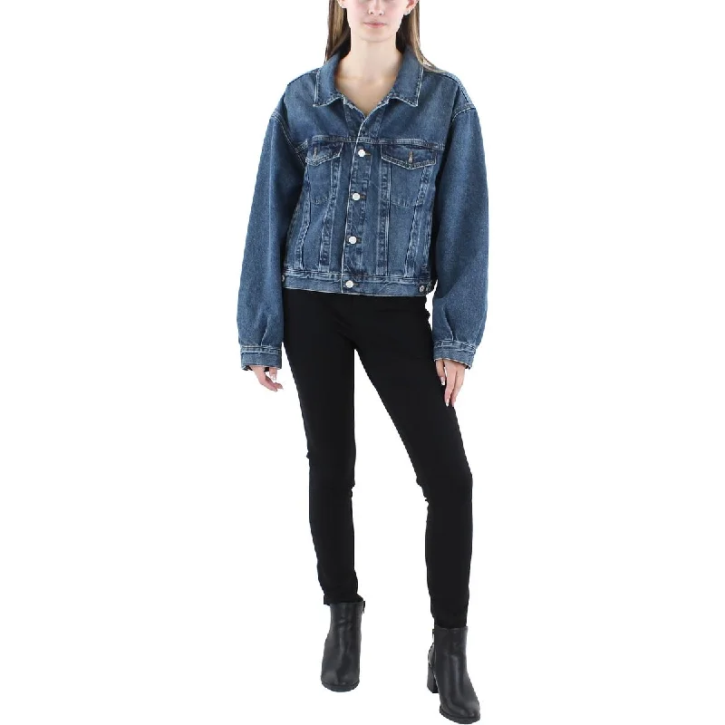 Effortless Outfits Agolde Womens Charli Organic Cotton Denim Denim Jacket