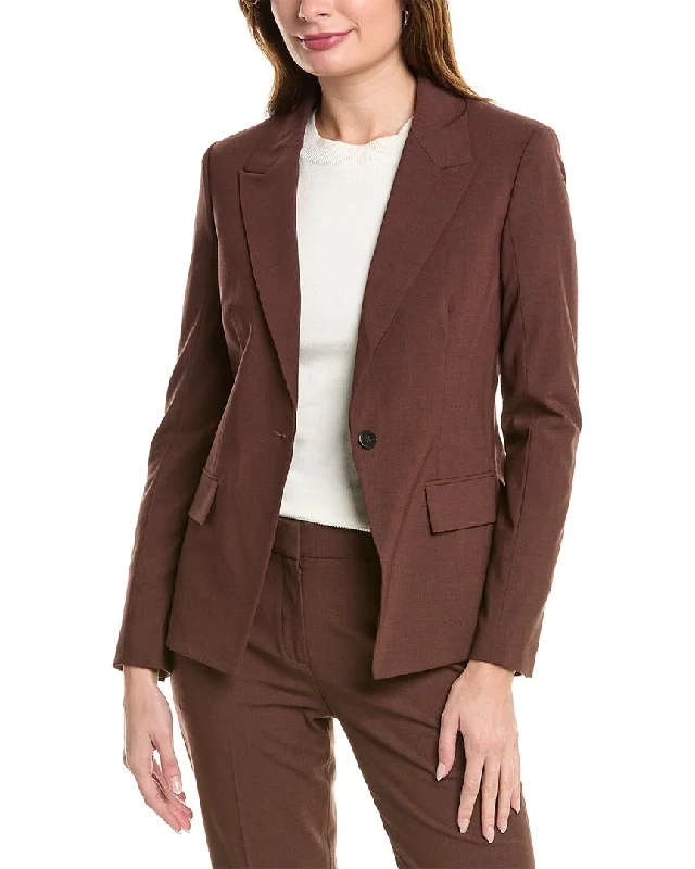 Effortless Looks Theory Angled Wool-Blend Blazer