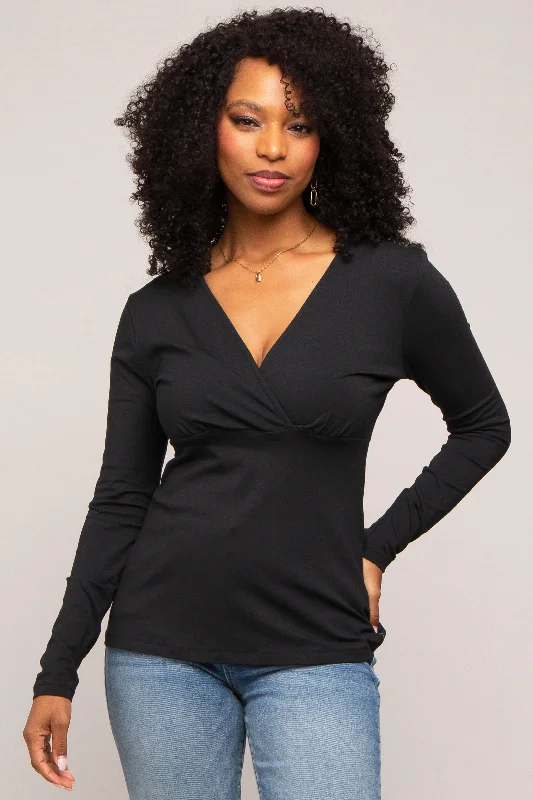 Easy Fashion Black Bravado Designs Long Sleeve Nursing Top