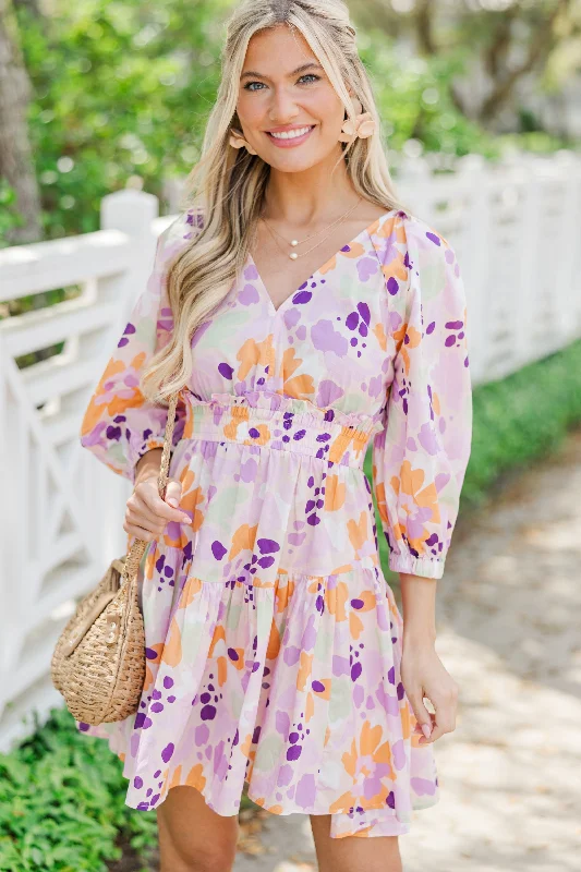 Everyday Outfits Pinch: Summer Dreaming Pink Abstract Dress