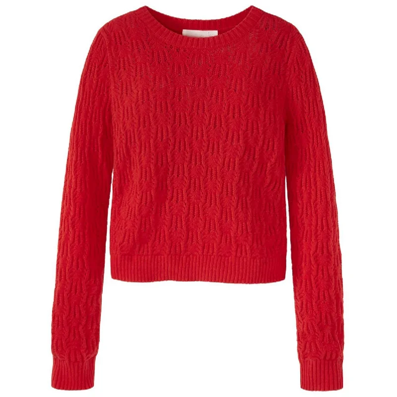Cozy Layers Adyson Parker Womens Pointelle Knit Pullover Sweater