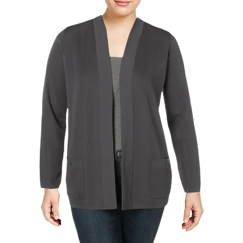 Relaxed Tops Anne Klein Womens Knit Open Front Cardigan Sweater