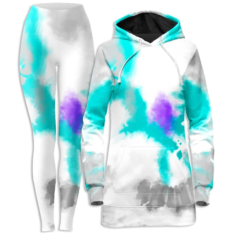 Soft Layers 90s Filtered Hoodie Dress and Leggings Combo
