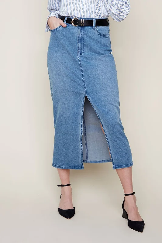 Casual Fit Long Denim Skirt