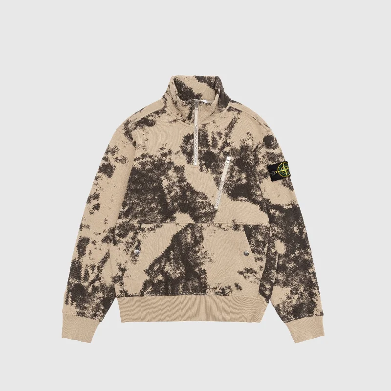 Comfortable Fashion CAMOUFLAGE ORGANIC COTTON DIAGONAL SWEATER
