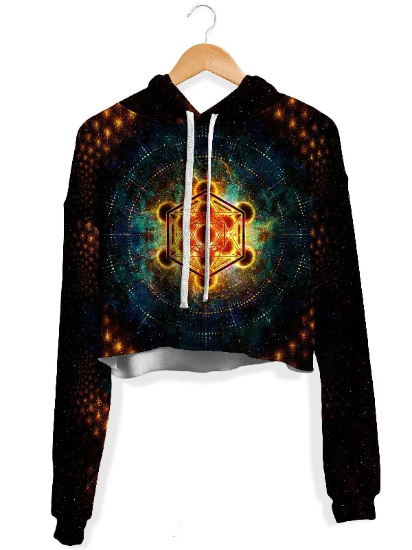Cozy Footwear Metacosmos Enlightenment Fleece Crop Hoodie