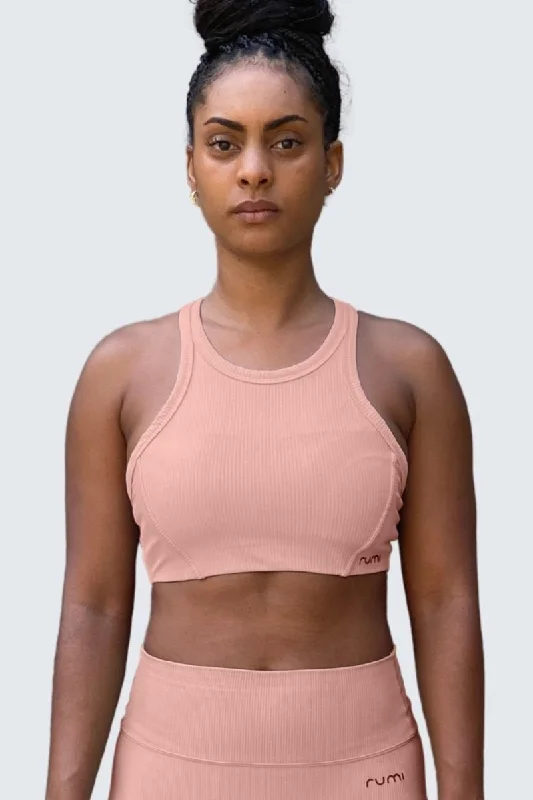 Comfort Fit W SunRib Fit RacerBack Bra - Coral Light