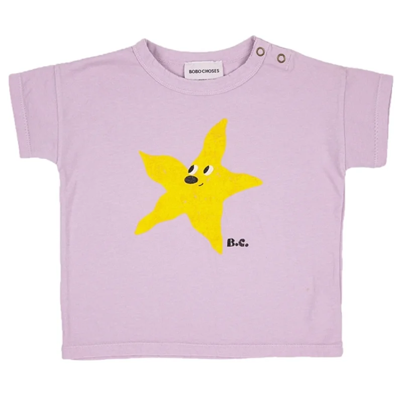 Comfortable Fashion Looks Bobo Choses Lavender Starfish T-Shirt