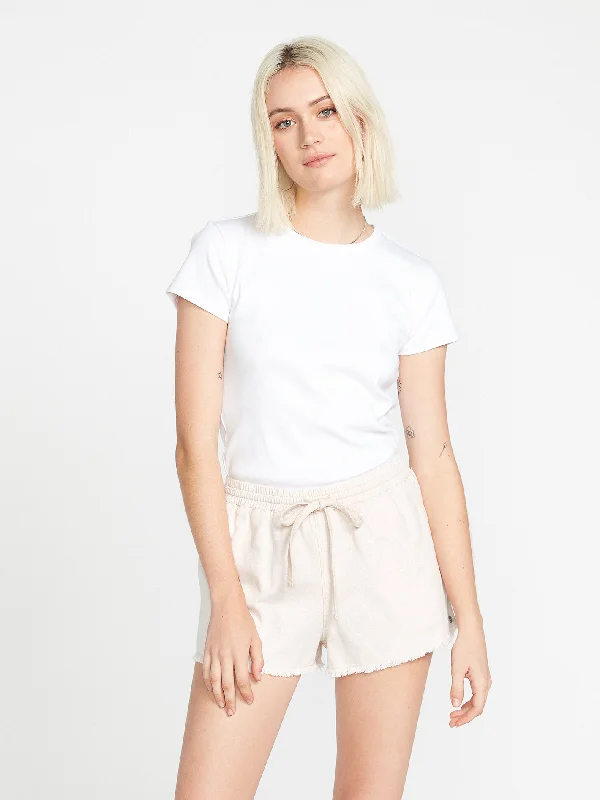 Sporty Elegance Strutin Stone Shorts - Ash