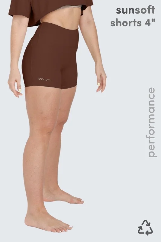 Chic Relaxation W SunSoft Flow Shorts 4" - Cocoa