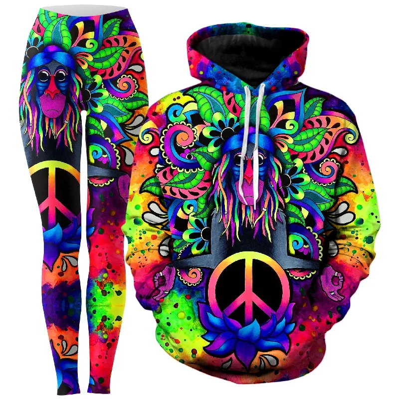 Effortless Looks Peace Rafiki Hoodie and Leggings Combo