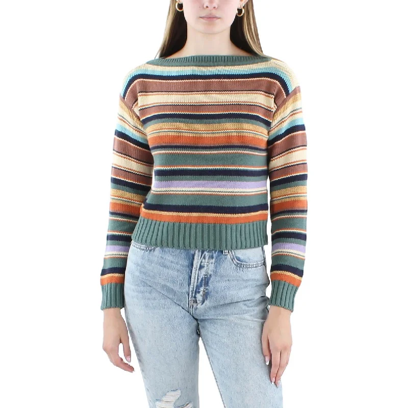 Soft Knitwear Lauren Ralph Lauren Womens Petites Linen Knit Crewneck Sweater