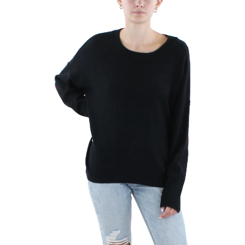 Versatile Casuals CeCe Womens Embroidered Ribbed Trim Pullover Sweater