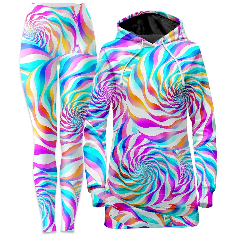 Smart Comfort Cloud Surfing Hoodie Dress and Leggings Combo