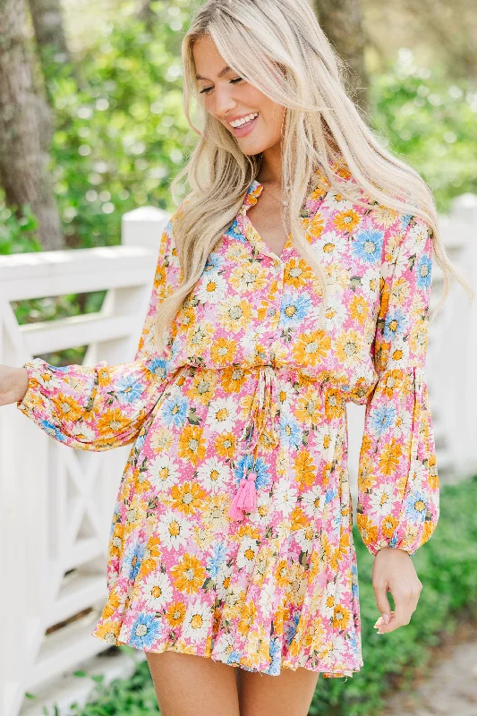 Simple Style The Sweetest Dream Pink Floral Dress
