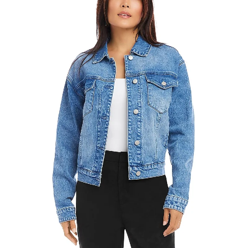 Relaxed Wear Karen Kane Womens Solid Outerwear Denim Jacket