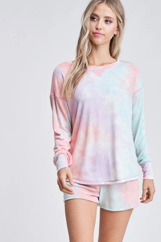 Urban Comfort Tequilla Sunrise Tie Dye Shorts Set