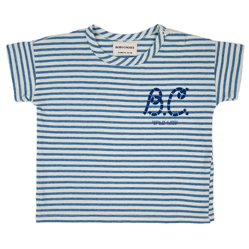 Comfortable Jeans Bobo Choses Blue Blue Stripes T-Shirt