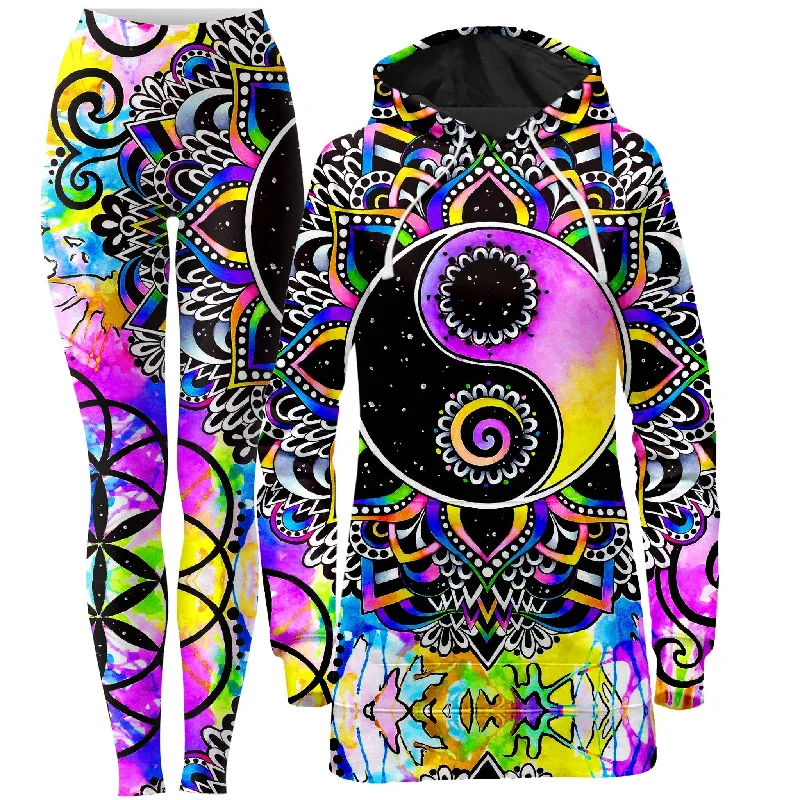Warm Wear Magical Balance Hoodie Dress and Leggings Combo