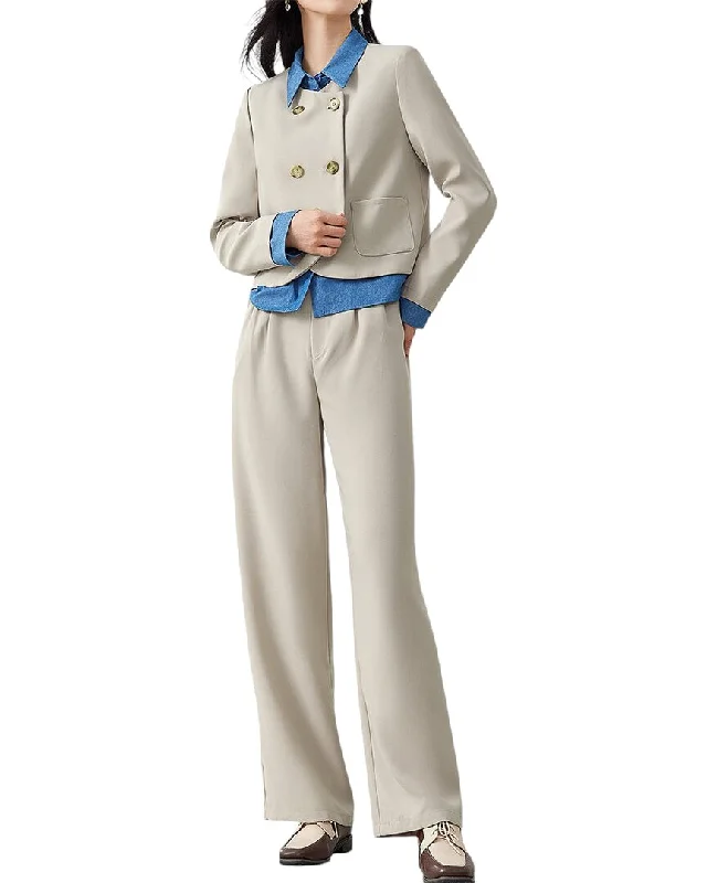 Smart Comfort Wear OUNIXUE 2pc Blazer & Pant Set